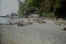 View south of old beach road and pump house